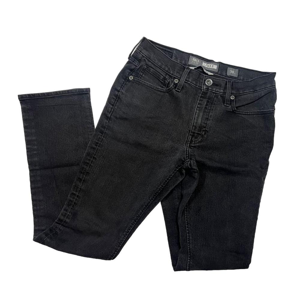 BKE Buckle Jake Straight Leg Jeans Mens Size 31L Faded Black Cotton Blend